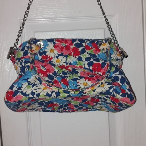 Vera Bradley Cottage Floral Shoulder Bag Handbag Summer Removable Straps Retired - Picture 5 of 8